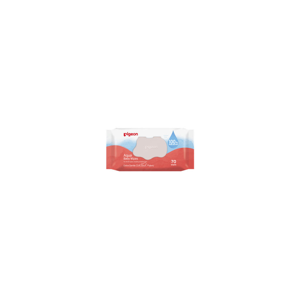 Pigeon Aqua Baby Wipes Hard Lid Cover (70 Wipes x 6)