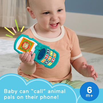 Fisher-Price Friendly Flip Phone Toddler Toy, Suitable for 6 month+ - 0
