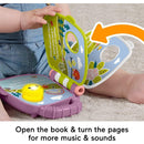 Fisher-Price Purple Monkey Musical Storybook Toy For Baby & Toddler With Lights & Sounds-3
