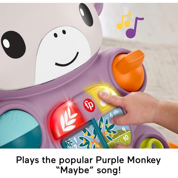 Fisher-Price Learn With Me Purple Monkey Walker Baby Learning Toy With Music & Lights