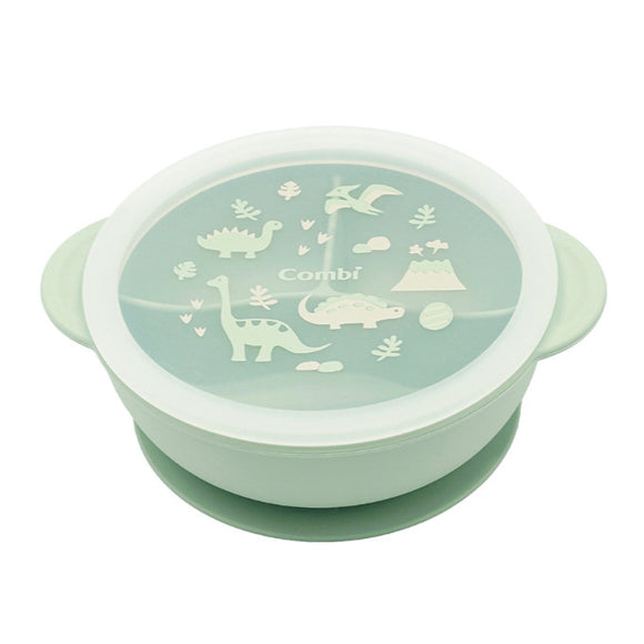 COMBI Silicone Learning Suction Bowl + Lid Tableware Separate