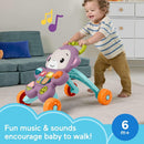 Fisher-Price Learn With Me Purple Monkey Walker Baby Learning Toy With Music & Lights-2