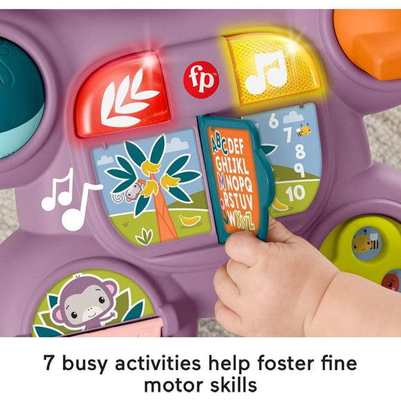 Fisher-Price Learn With Me Purple Monkey Walker Baby Learning Toy With Music & Lights