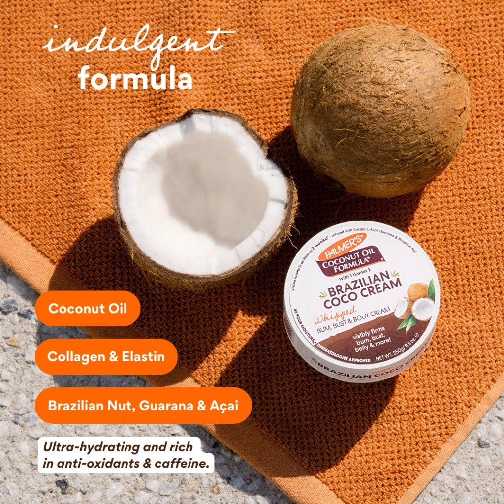 Palmer's Brazilian Coco Whipped Bum, Bust & Body Cream 250g