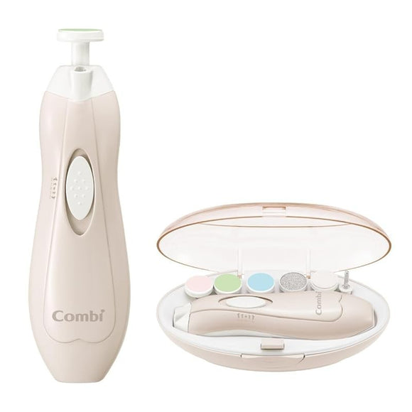 Combi Baby and Mom Nail Care Set with 6 Attachments - Cotton Beige