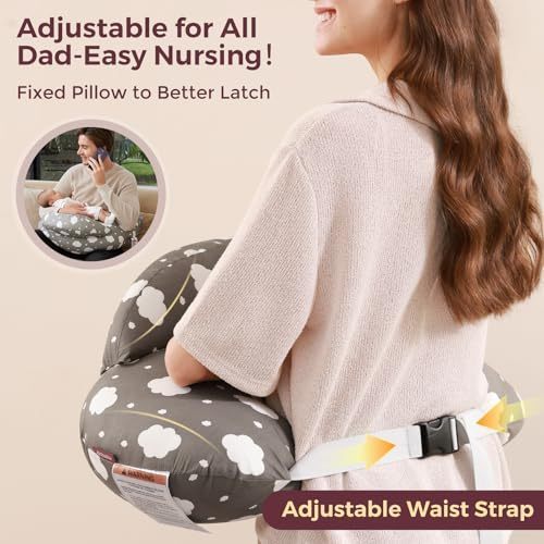 Momcozy Original Nursing Pillow for Breastfeeding Wider Feeding Pillows Support for Mom & Baby