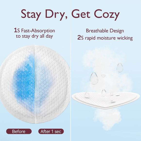 Momcozy Ultra-Thin Disposable Nursing Pads,Ultra-Absorbent and Breathable Breast Pads for Mothers
