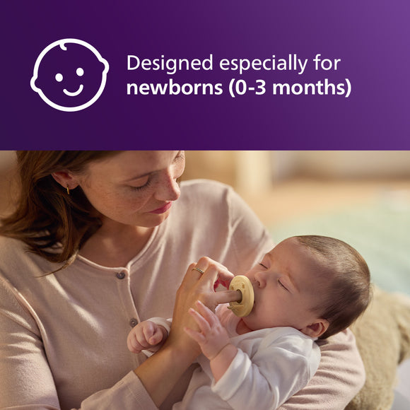 Philips Avent Soothie Newborn Pacifier 0-3 Months Medical Grade Silicone BPA Free - SCF191/11