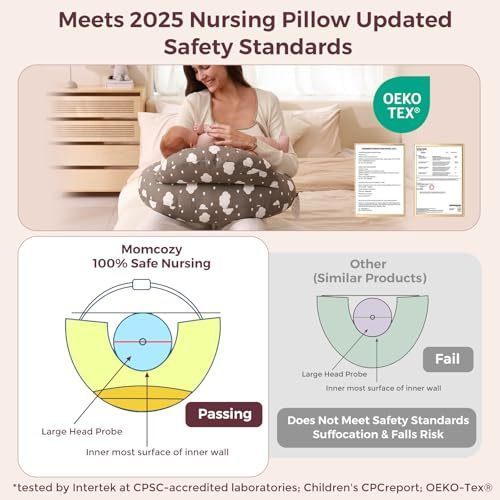 Momcozy Original Nursing Pillow for Breastfeeding Wider Feeding Pillows Support for Mom & Baby
