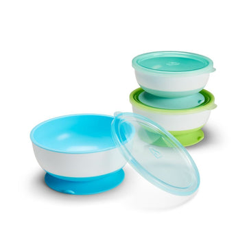 Munchkin Stay Put ™ Suction Bowls & Lids Kids Bowl