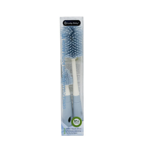Lucky Baby Gentle Clean Silicone Bottle Brush Set