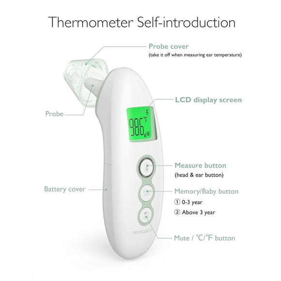 MOMCOZY Non-Contact Forehead/Ear Thermometer