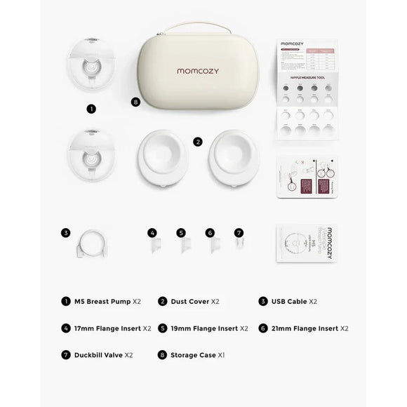 Momcozy M5 All-in-one Wearable Breast Pump Painlessly Pump | SG Local Warranty