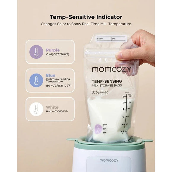 MOMCOZY Temperature Sensing Breastmilk Storage Bags