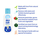 BabySWIPE Tiny Travellers Pack (Milk bottle cleanser, detergent, sanitiser, disinfectant, cap holder, wipes, pouch bag)-4