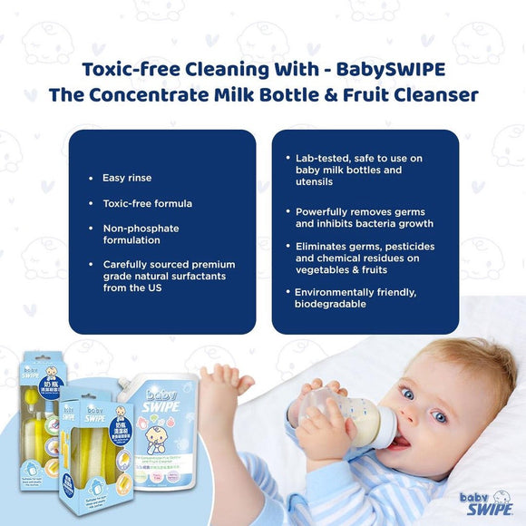 babySWIPE Concentrate Milk Bottle and Fruit Cleanser