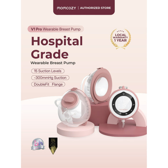 Momcozy V1 Pro Hospital-Grade Wearable Breast Pump | SG Local Warranty