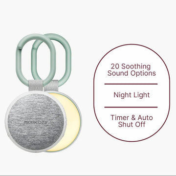 MOMCOZY Portable Baby Sound Machine w/Night Light