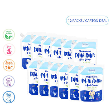 babySWIPE Milk Bottle and Fruit Cleanser Refill Pouch - Carton Deal