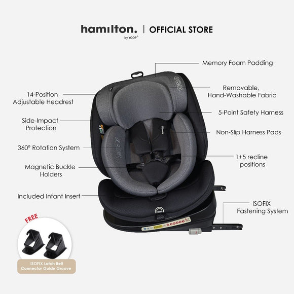 Hamilton i-Nest Car Seat | Suitable for newborn - 12 years (ISOFIX)