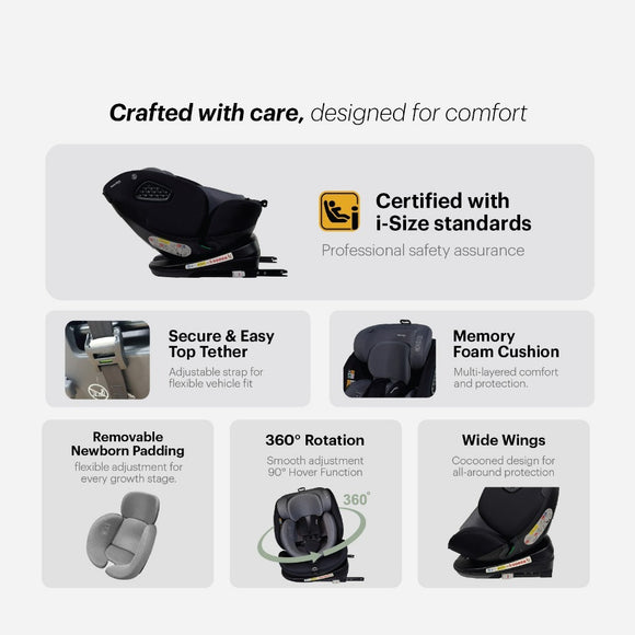 Hamilton i-Nest Car Seat | Suitable for newborn - 12 years (ISOFIX)