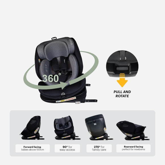 Hamilton i-Nest Car Seat | Suitable for newborn - 12 years (ISOFIX)