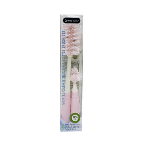 Lucky Baby Gentle Clean Silicone Bottle Brush Set