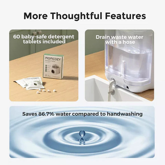 [Pre-Order]Momcozy KleanPal Pro Baby Bottle Washer and Sterilizer | SG Local Warranty -ETA Ear Mar