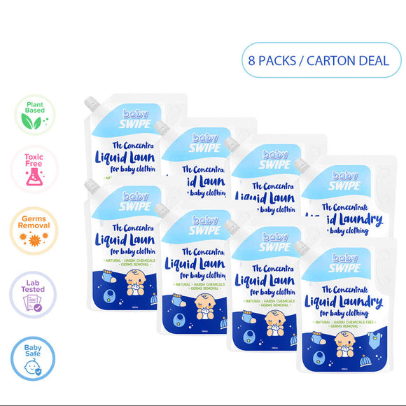babySWIPE The Concentrate Liquid Laundry for Baby Clothing 1.8L Refill - Carton