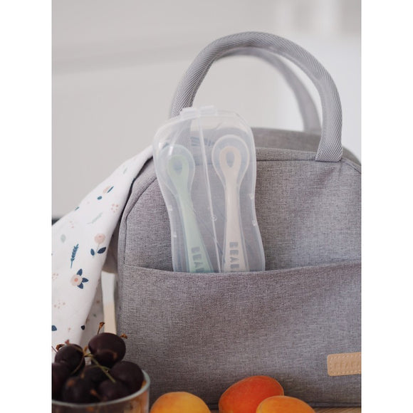 Beaba 2nd Stage Soft Silicone Spoon with case