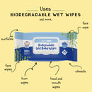 babySWIPE Biodegradable Organic Bamboo Baby Wipes 70s - Single Pack-3