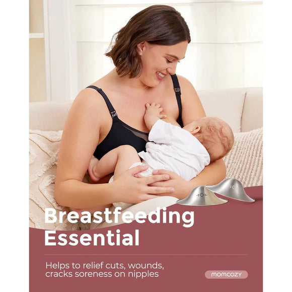 MOMCOZY Original 999 Silver Nipple Shields 2pcs