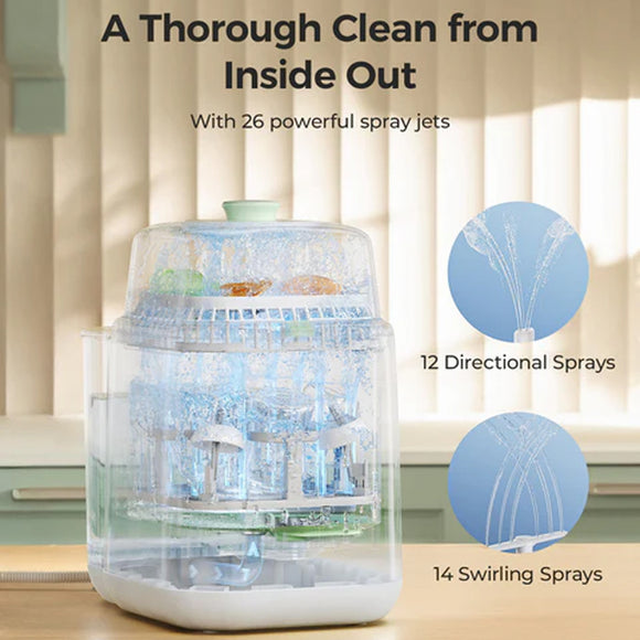 [Pre-Order]Momcozy KleanPal Pro Baby Bottle Washer and Sterilizer | SG Local Warranty -ETA Ear Mar