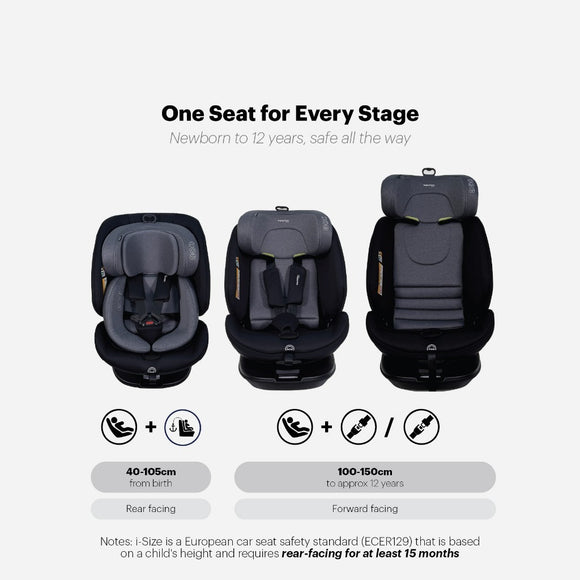 Hamilton i-Nest Car Seat | Suitable for newborn - 12 years (ISOFIX)