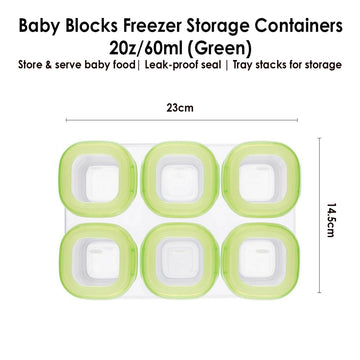 Oxo Tot Baby Blocks Freezer Storage Containers 2oz/60ml - 0