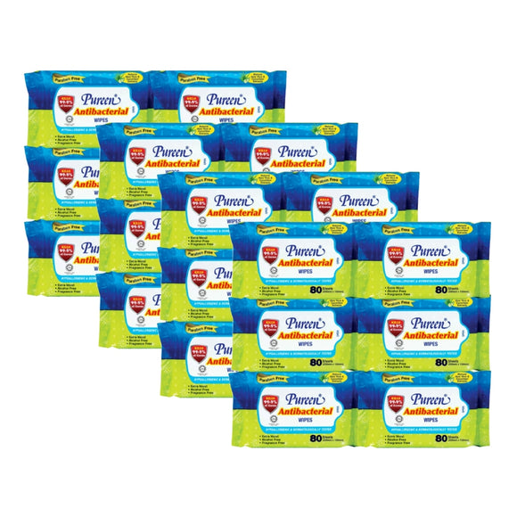 Pureen Antibacterial Wipes 3x80's