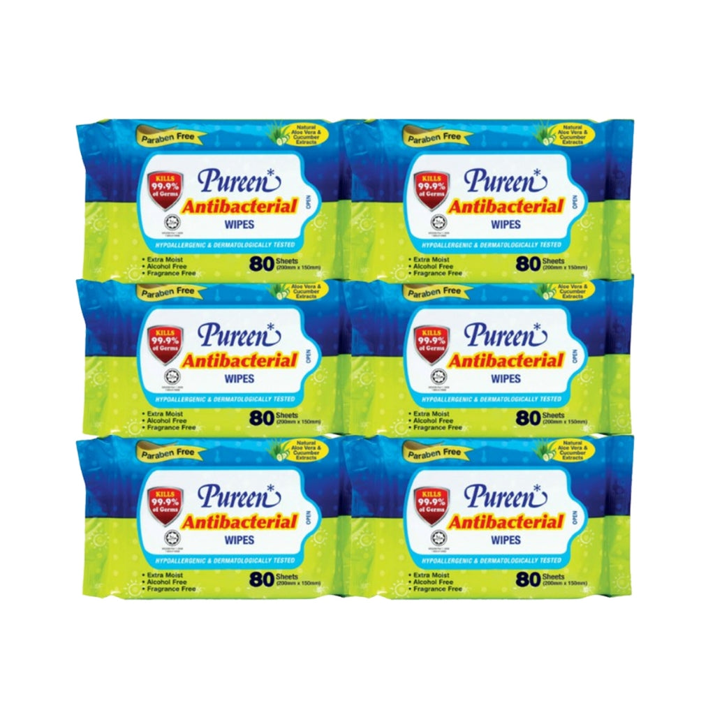 Pureen Antibacterial Wipes 3x80's