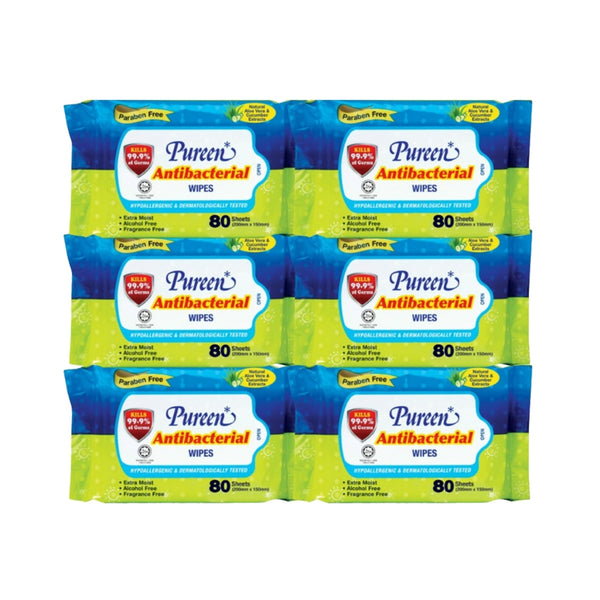 Pureen Antibacterial Wipes 3x80's