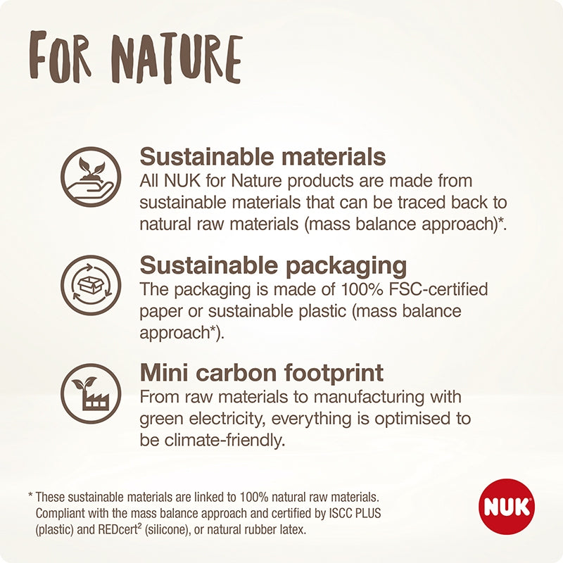 NUK For Nature (NFN) Silicone Soother Pacifier 2pcs/box | 0-6 Months | 6-18 Months | Made in Germany