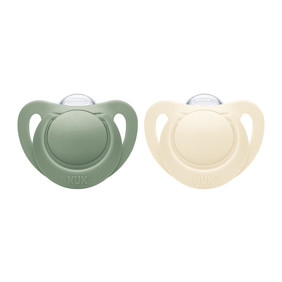 NUK For Nature (NFN) Silicone Soother Pacifier 2pcs/box | 0-6 Months | 6-18 Months | Made in Germany