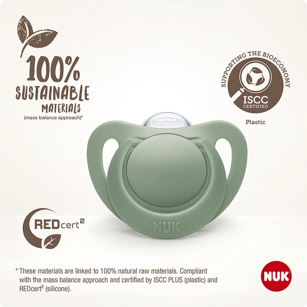 NUK For Nature (NFN) Silicone Soother Pacifier 2pcs/box | 0-6 Months | 6-18 Months | Made in Germany