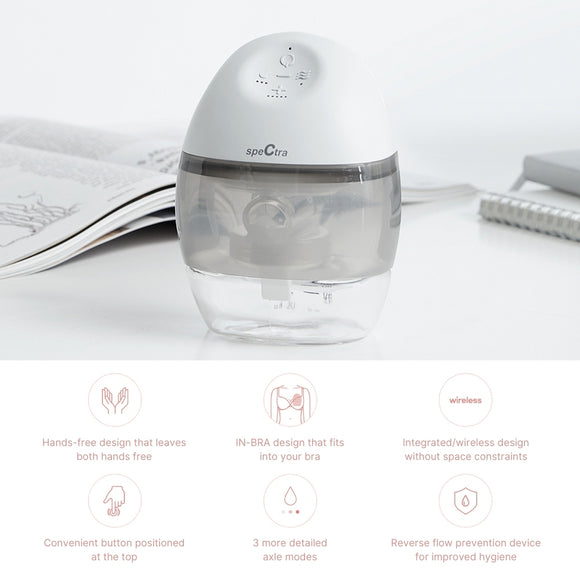 Spectra Hospital Grade Hands-Free Wearable Electric Breast Pump - Portable and Rechargeable