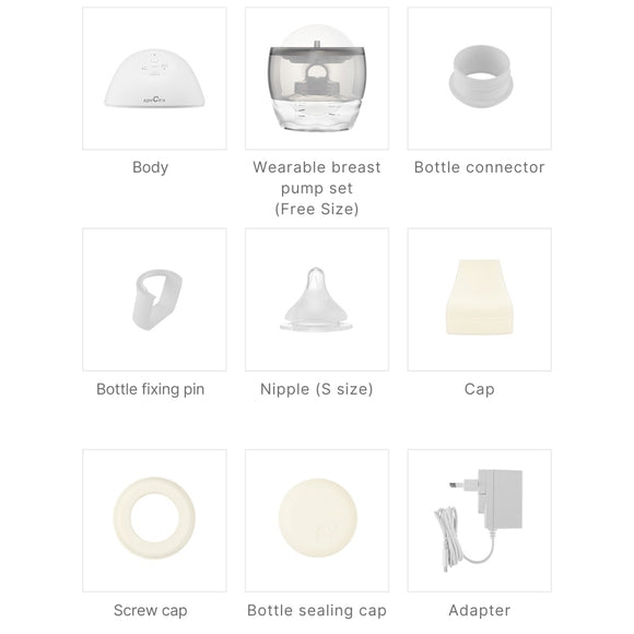 Spectra Hospital Grade Hands-Free Wearable Electric Breast Pump - Portable and Rechargeable