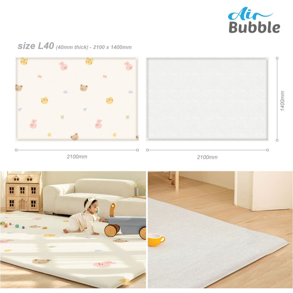 Parklon Air Bubble PVC Mat- Coco Bear Friends (M30 /L40) | Baby Kingdom ...
