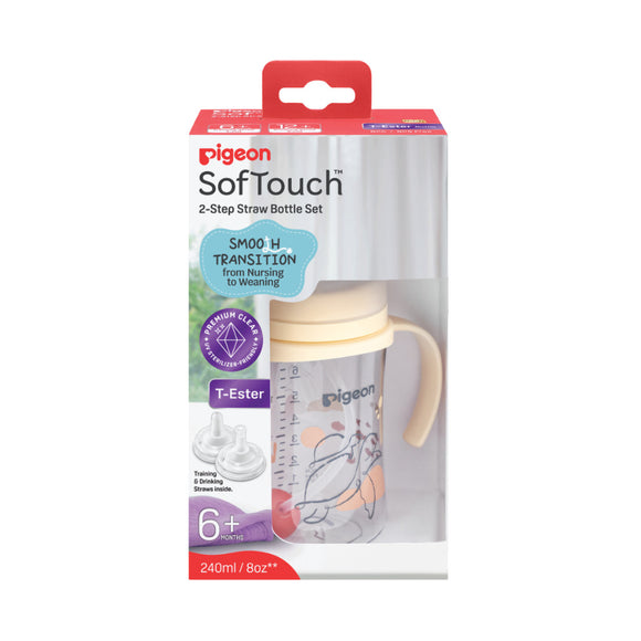 Pigeon SofTouch BPP 2-Step Straw Bottle Set T-ester 240ML