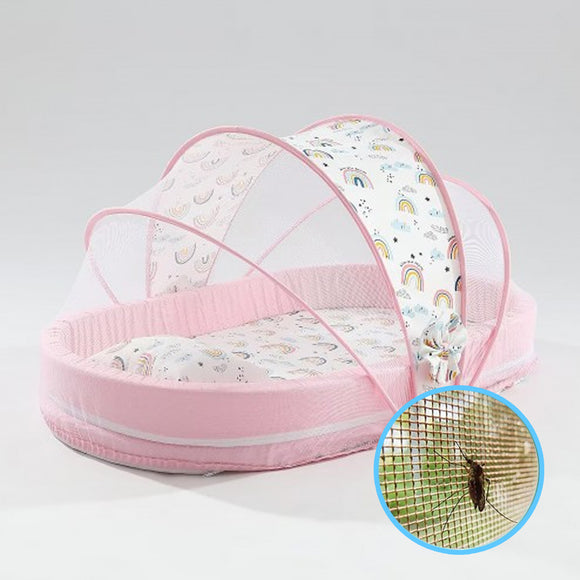 Lucky Baby Pop Up Portable Bed With Pillow W/Mosquito Net