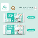 Purcotton 100% Cotton Tissue Face Wash Towels Baby Soft Towels Cleansing Towels-1