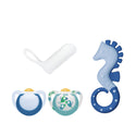 NUK Oral Care Finger+ Soother (6-12M)+ Teether Cool Sea Horse Set (Promo)