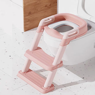Buy pink Lucky Baby Step Up Potty Training Seat W/Ladder