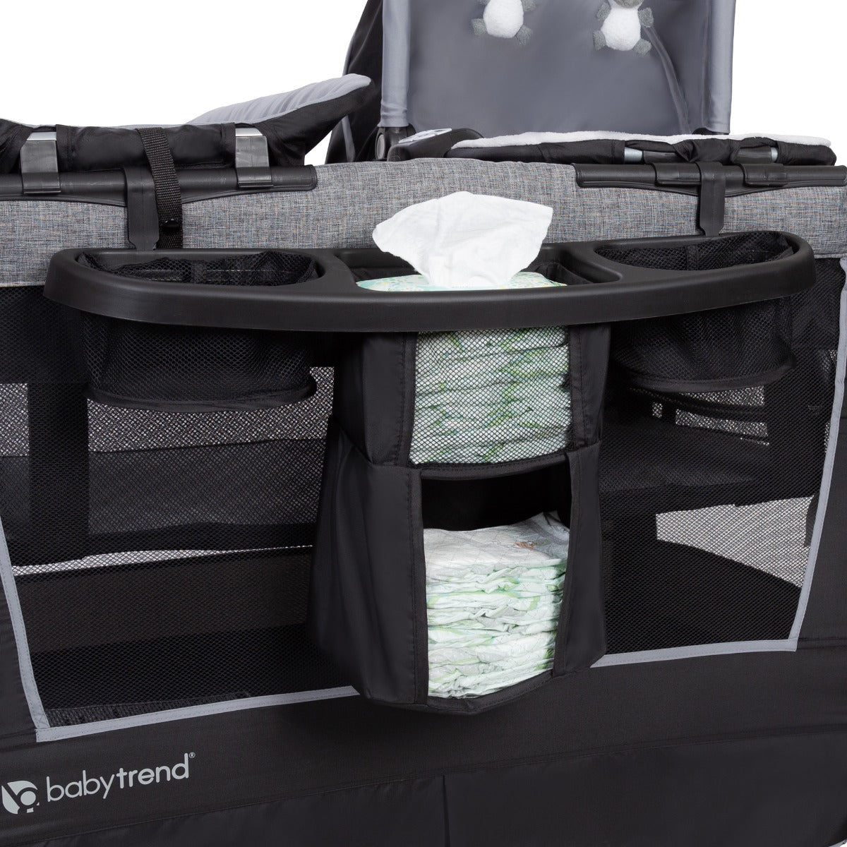 Baby Trend Simply Smart™ Nursery Center (Whisper Grey) FREE 2" Foam Playpen Mattress